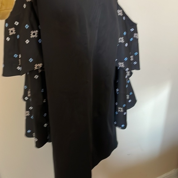Caroline Constas Black Cotton Carmen Embroidery Cocktail Off Shoulder Mini Dress - Picture 7 of 8